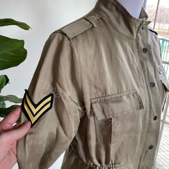 Rails Trey Jacket Light Sage Arrow Patch Military Style Coat Full Zip Closure XS - Picture 7 of 12